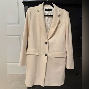Zara Cream Women's Blazer Jacket Small